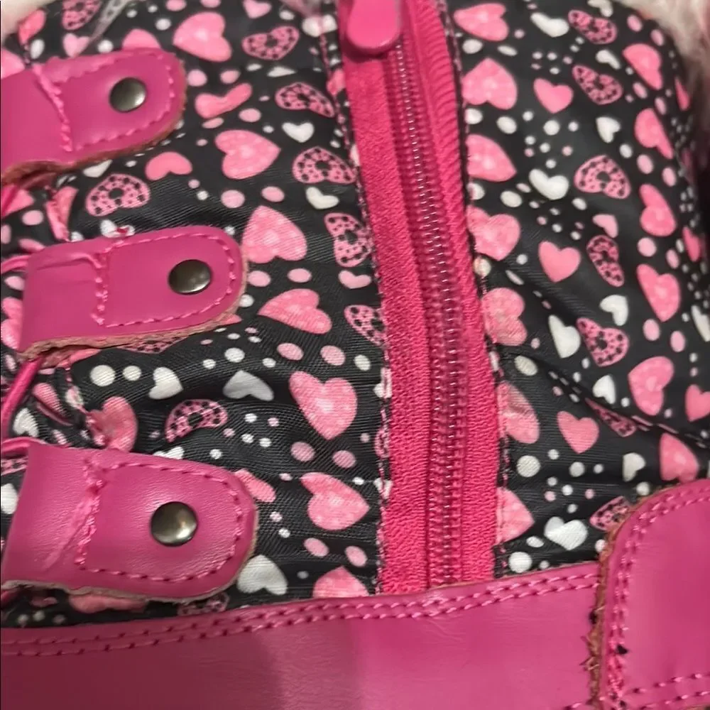 Dream Pairs Pink and Black Kids Boots